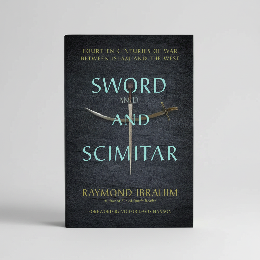 Sword and Scimitar standing upright straight